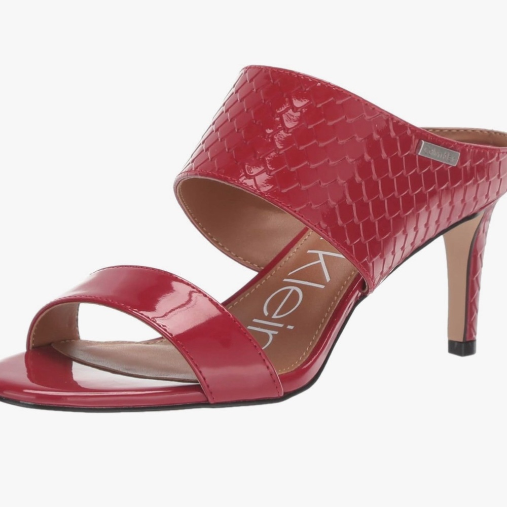 Calvin Klein - Cecily Python Patent Pump 11M